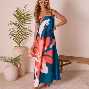 Sunkissed Escape Abstract Maxi Dress