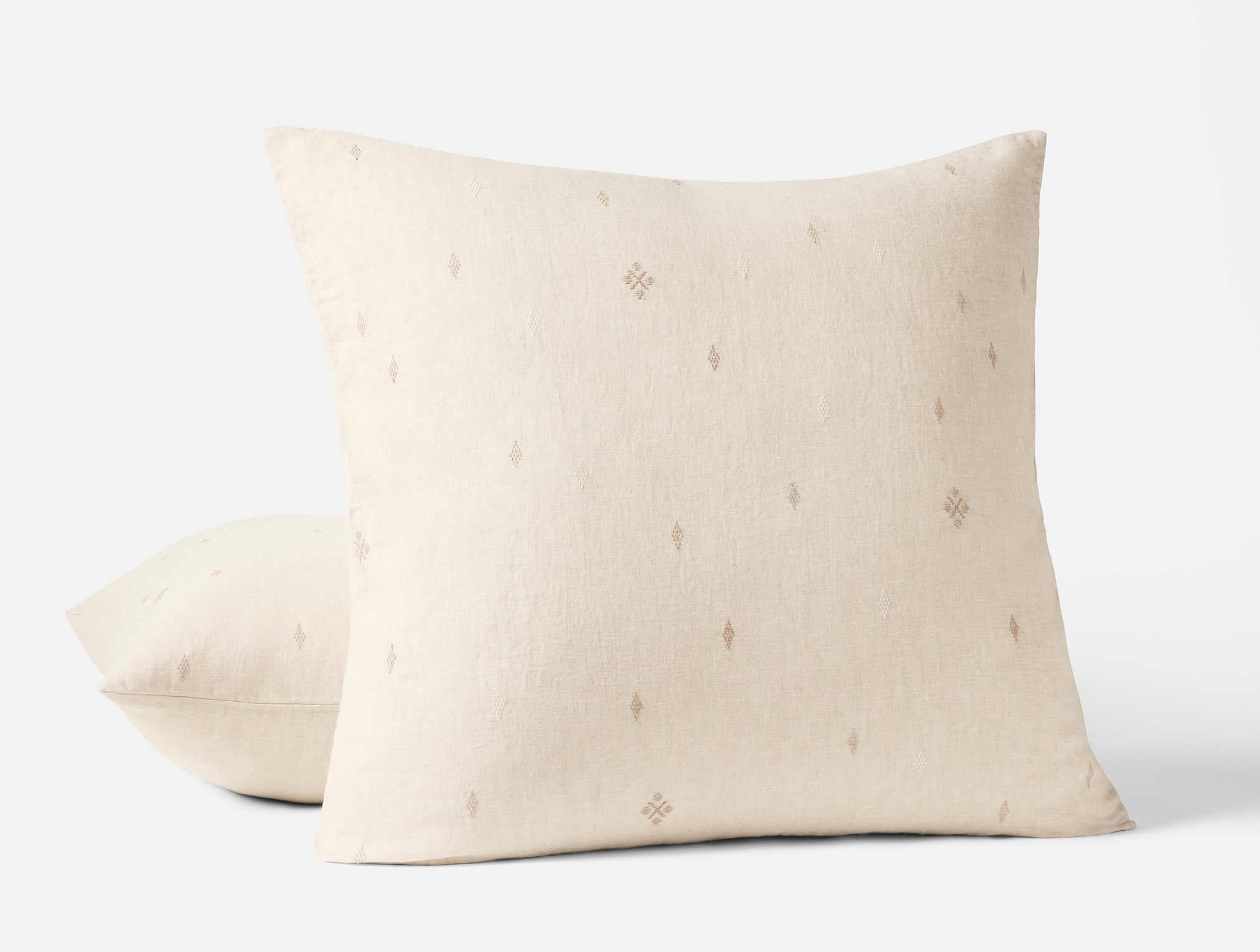 Cambria Embroidered Organic Linen Sham - Image 3