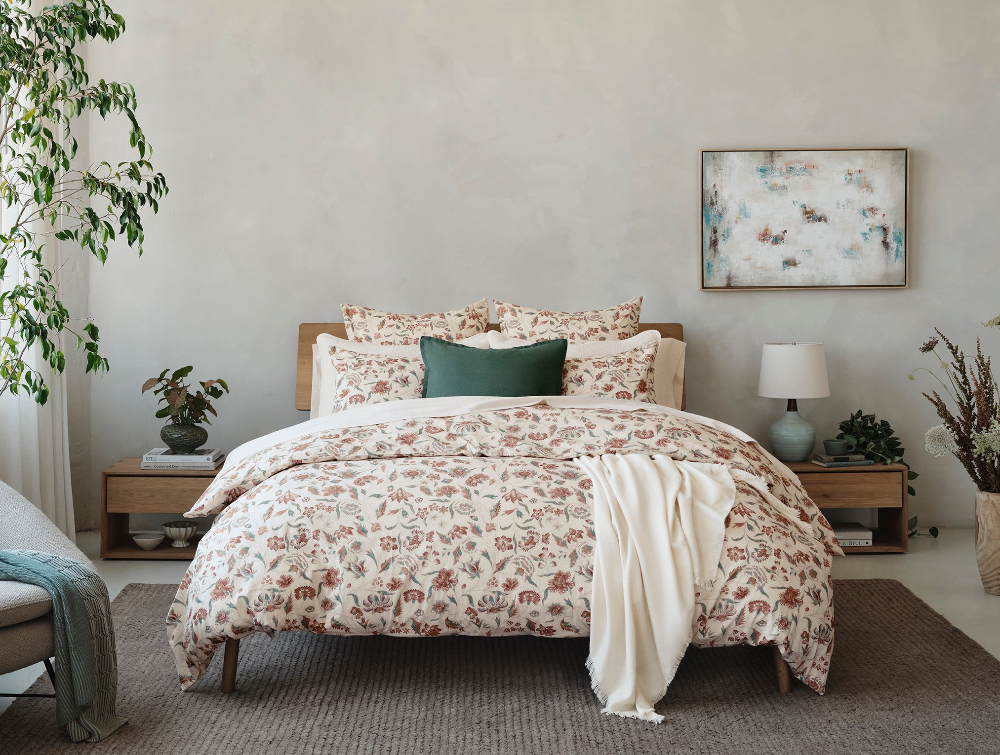 Viola Organic Print Duvet Cover - Image 2