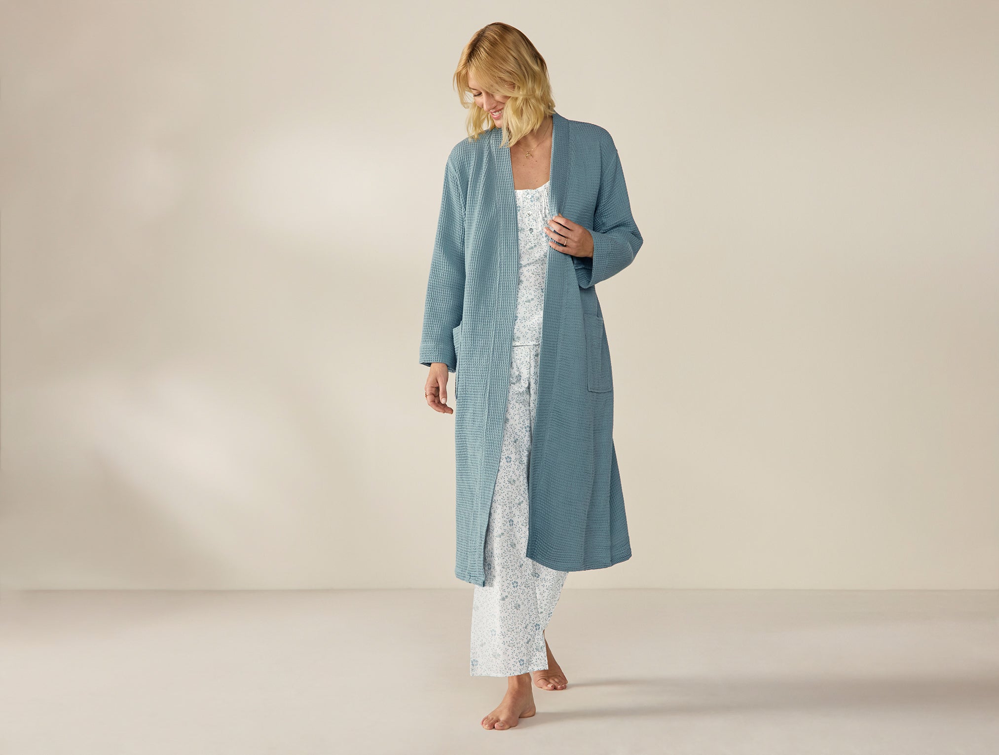 Unisex Organic Waffle Robe - Image 3