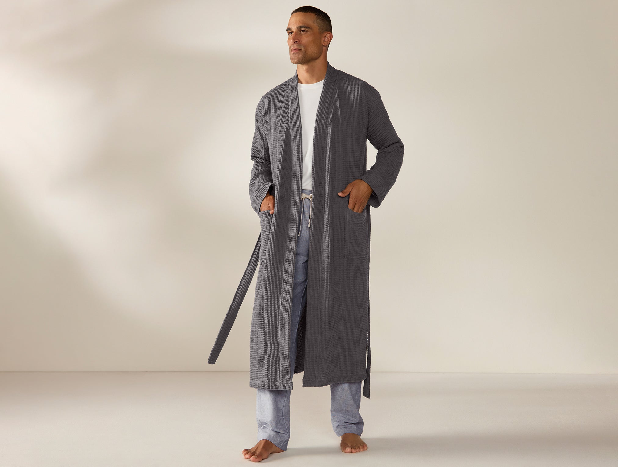 Unisex Organic Waffle Robe - Image 4