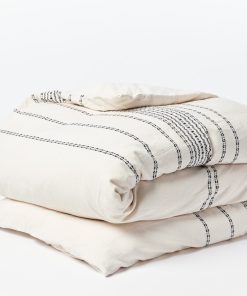 Rippled Stripe Organic Duvet Cover