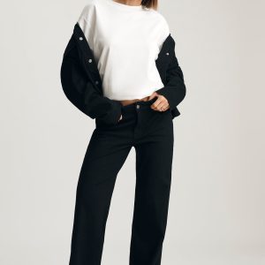 SABRINA WIDE LEG IN BLACK MOVE