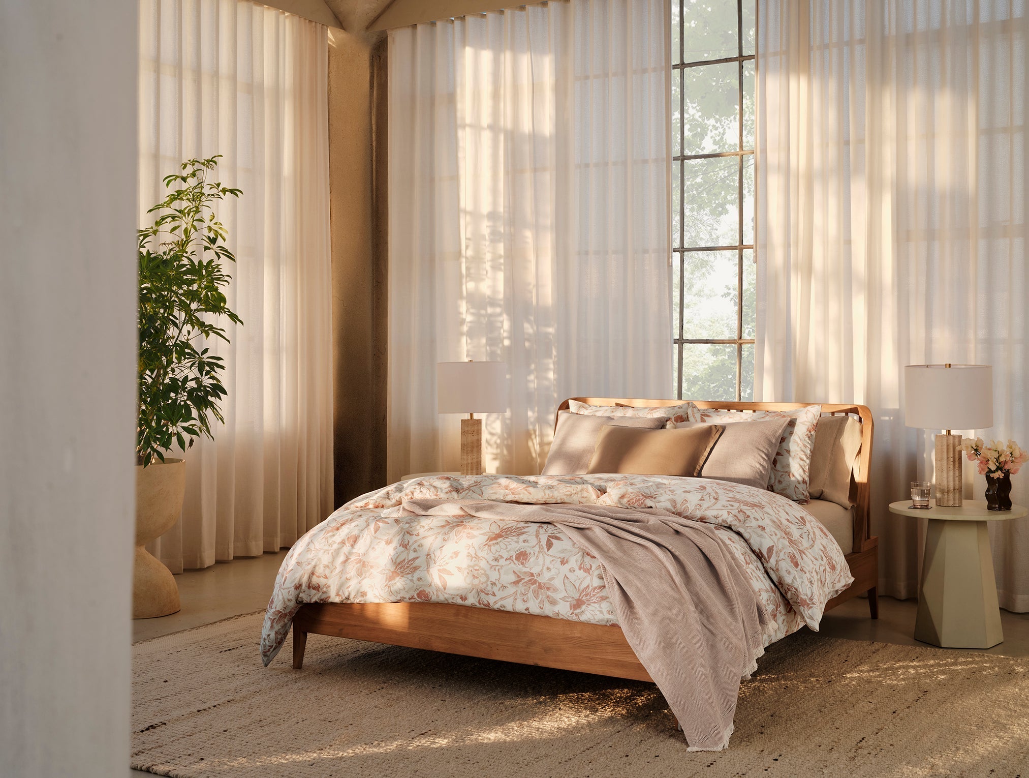 Sea Bloom Print Duvet Cover - Image 2