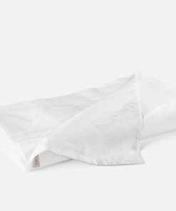 Heritage Organic Percale Jacquard Border Flat Sheet