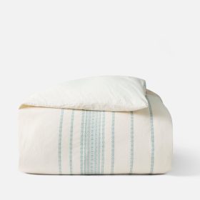 Rippled Stripe Organic Duvet Cover