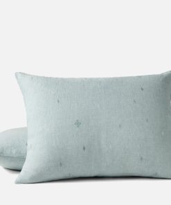 Cambria Embroidered Organic Linen Sham