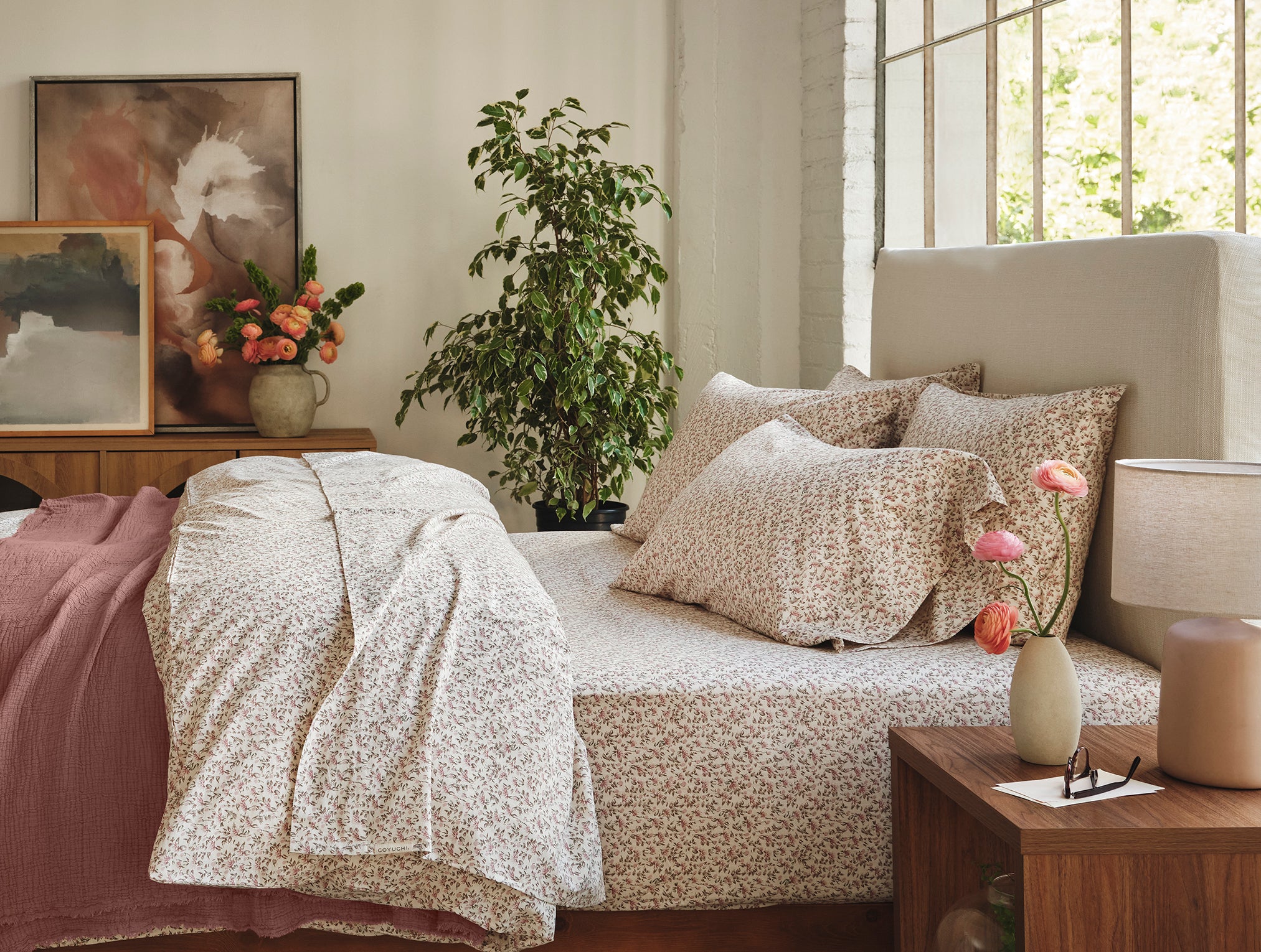 Organic Print Percale Duvet Cover - Image 3