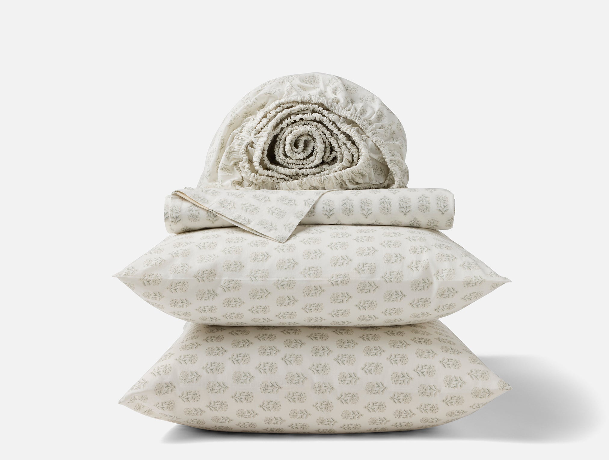 Organic Print Percale Sheet Set