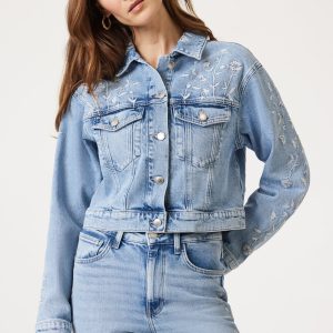 HARMONY DENIM JACKET IN LIGHT BLUE BLOOM DENIM