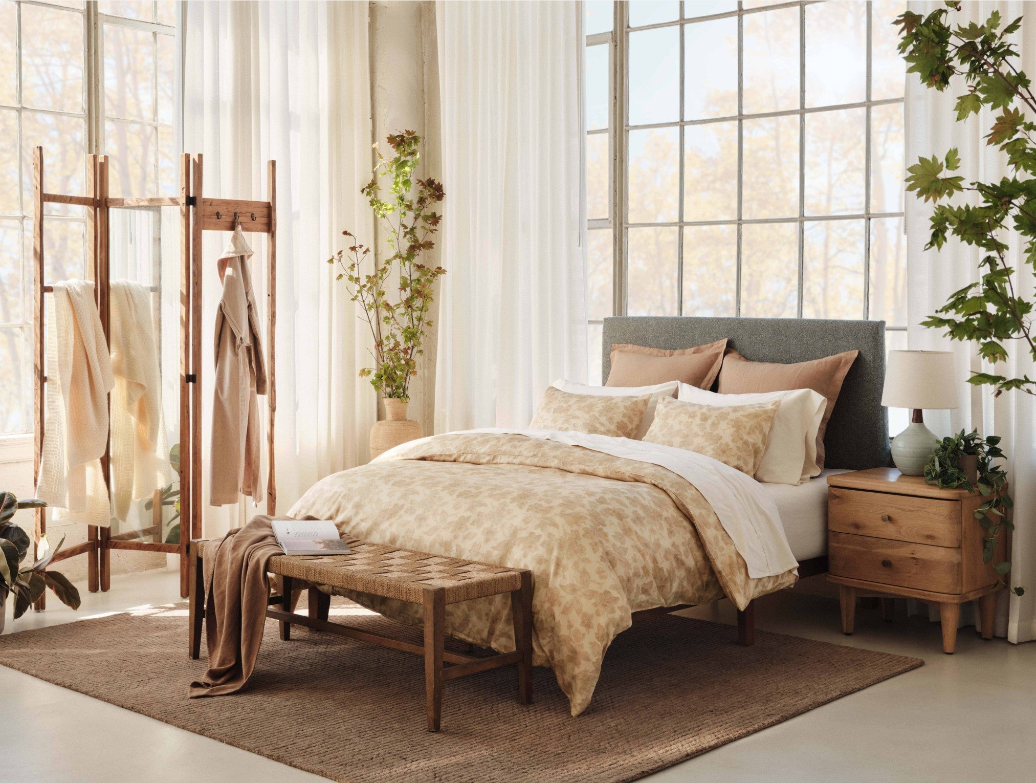 Camellia Organic Print Duvet Cover - Image 2