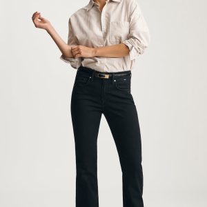 VICKY BOOTCUT IN DARK SMOKE FEATHER LUXE